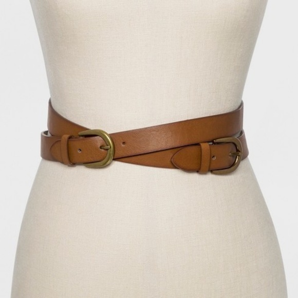 a new day Accessories Womens Double Crossed Straps Stretch Belt 725